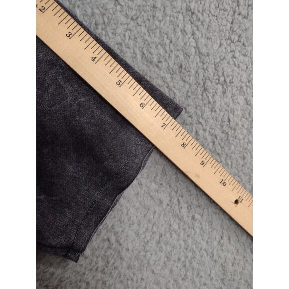 Affliction NEW AC Cali Ride Fleece Black Lava Wash Crop Top Sweatshirt Large - Picture 7 of 10